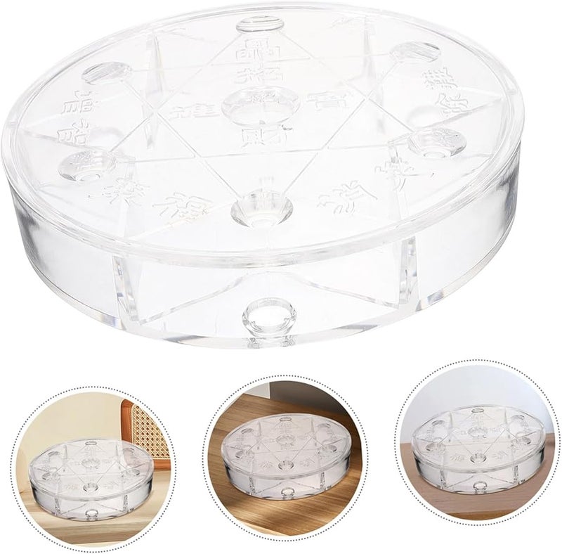 جلافي حامل عرض كريستال واضح لكرات العقيق قاعدة زخرفية حامل قاعدة - Image 5